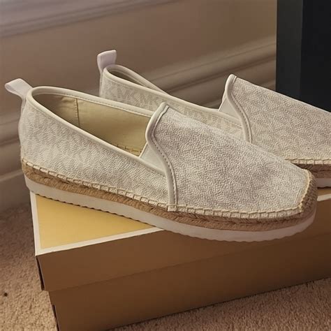 michael kors hastings leather slip on espadrille|Michael Kors Hastings Logo Slip.